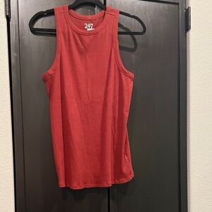 Burgundy ribbed Tank Top